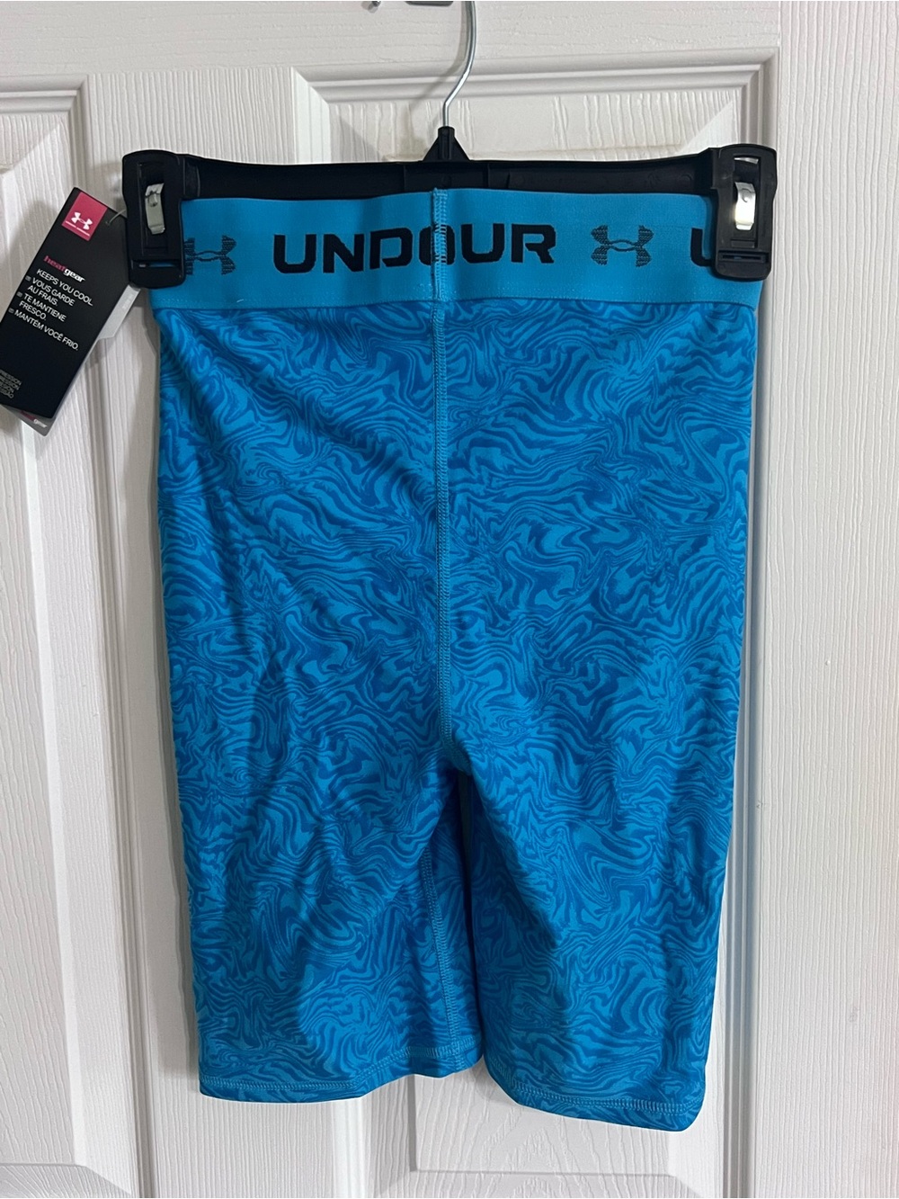 Under Armour Turquoise Swirl Performance Compression Shorts